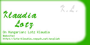 klaudia lotz business card